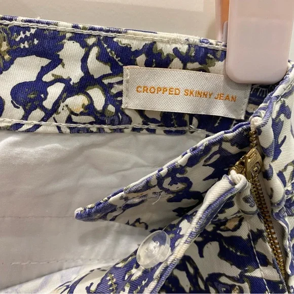 Tory Burch Izzy Printed Crop Skinny Jeans - Picture 4 of 7